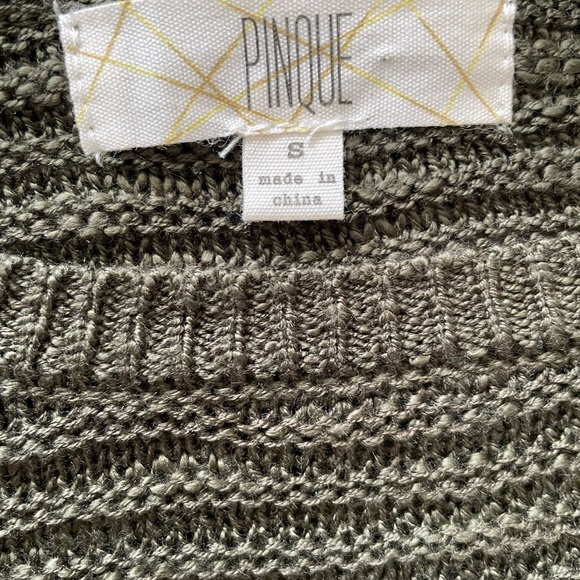 Pink Clover - Army Green Knit Sweater Size Small - Picture 2 of 3